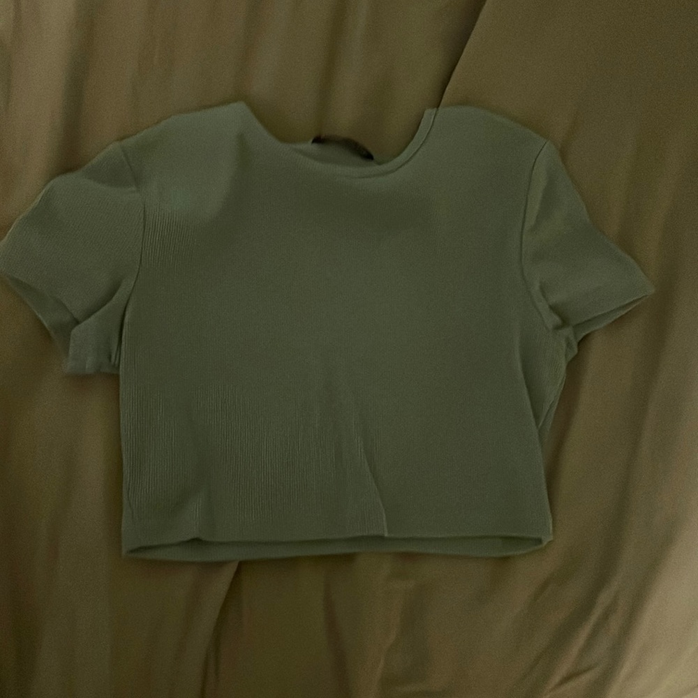SHEIN blueish grey tank crop top